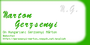 marton gerzsenyi business card