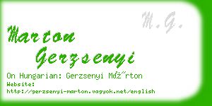 marton gerzsenyi business card